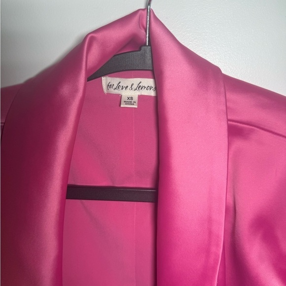 For Love And Lemons Fuchsia Satin Blazer Dress- XS- worn once! - Picture 11 of 16